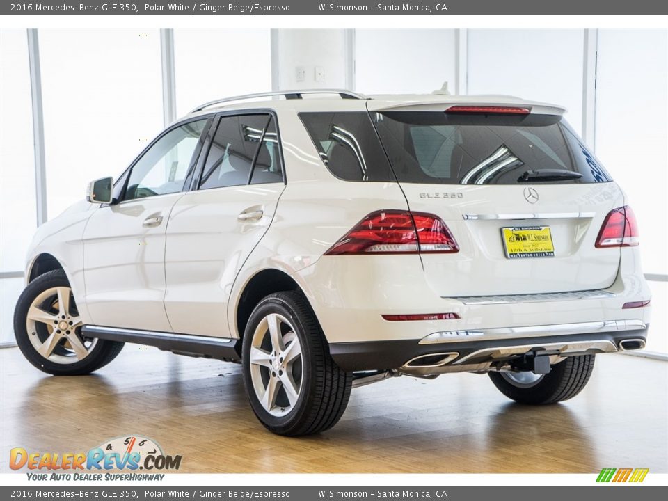 2016 Mercedes-Benz GLE 350 Polar White / Ginger Beige/Espresso Photo #3