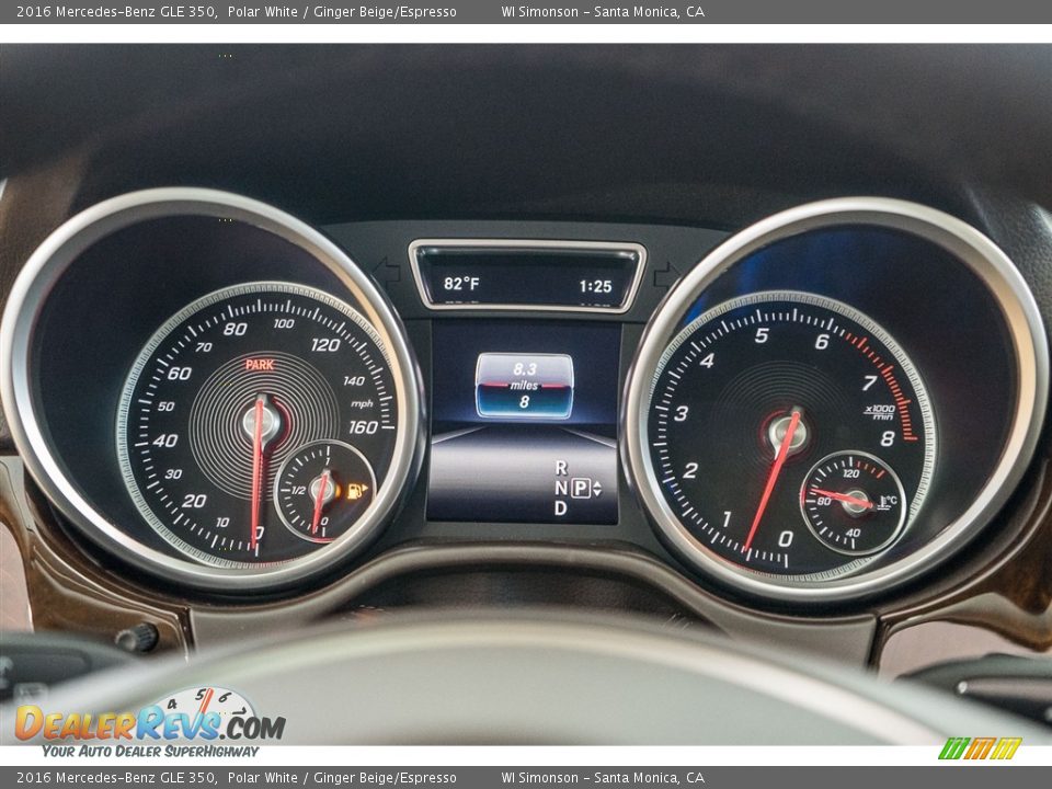 2016 Mercedes-Benz GLE 350 Polar White / Ginger Beige/Espresso Photo #7