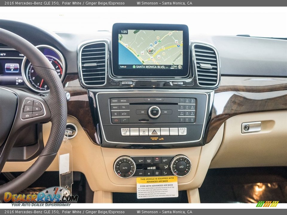 2016 Mercedes-Benz GLE 350 Polar White / Ginger Beige/Espresso Photo #8