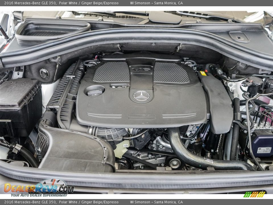 2016 Mercedes-Benz GLE 350 Polar White / Ginger Beige/Espresso Photo #9