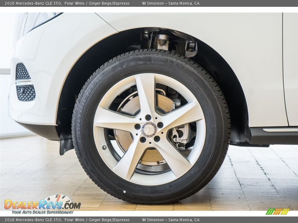 2016 Mercedes-Benz GLE 350 Polar White / Ginger Beige/Espresso Photo #10