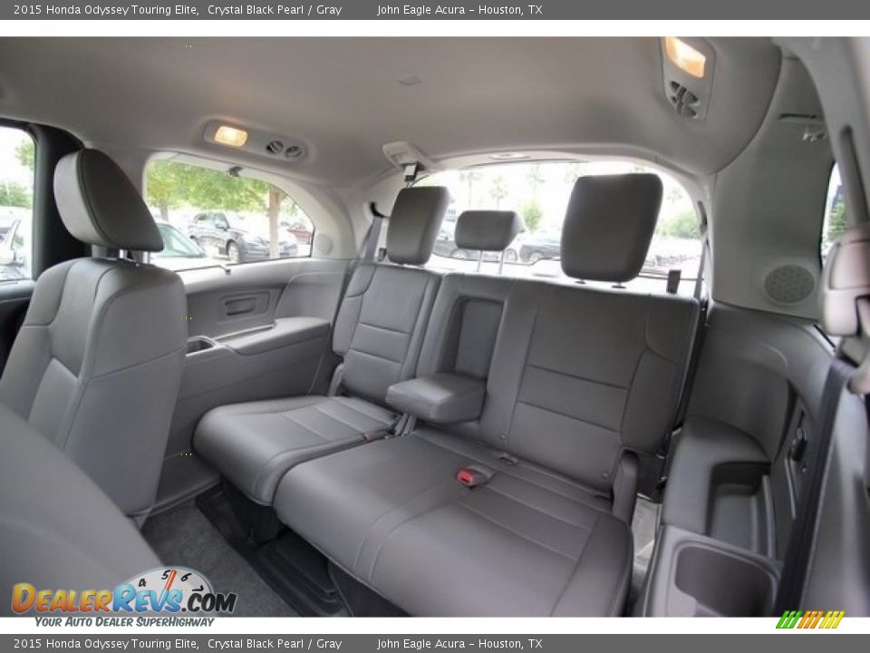 2015 Honda Odyssey Touring Elite Crystal Black Pearl / Gray Photo #23