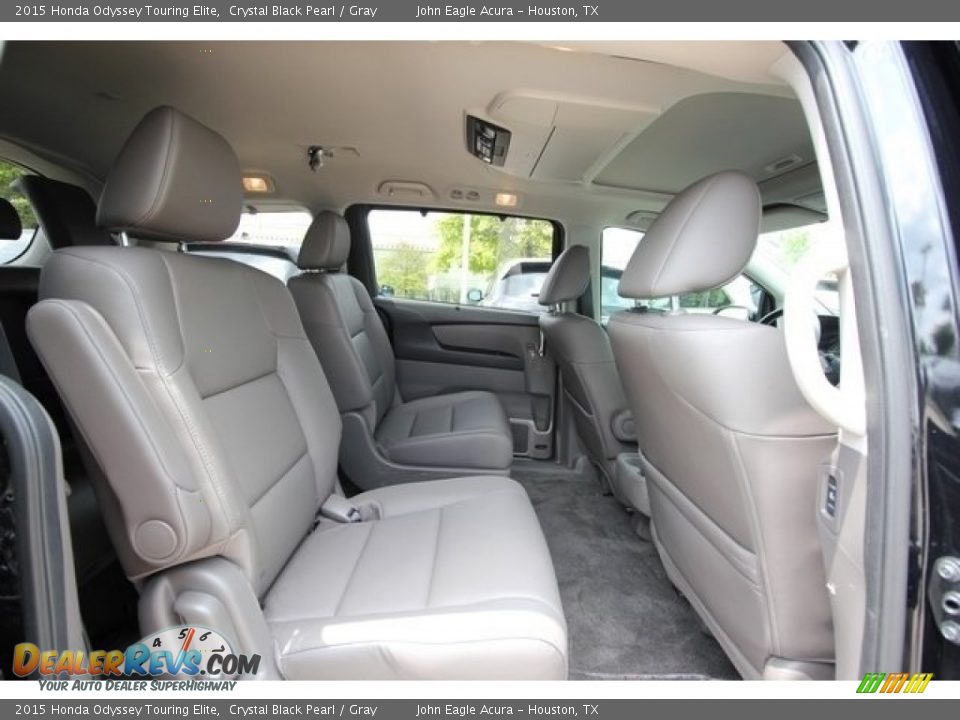 2015 Honda Odyssey Touring Elite Crystal Black Pearl / Gray Photo #26