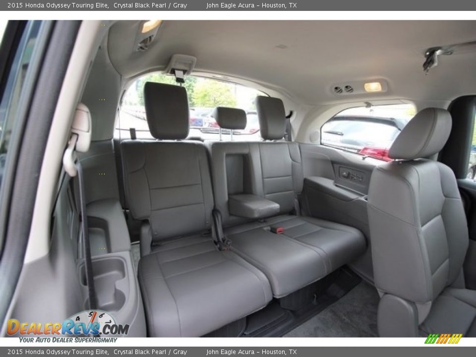 2015 Honda Odyssey Touring Elite Crystal Black Pearl / Gray Photo #27