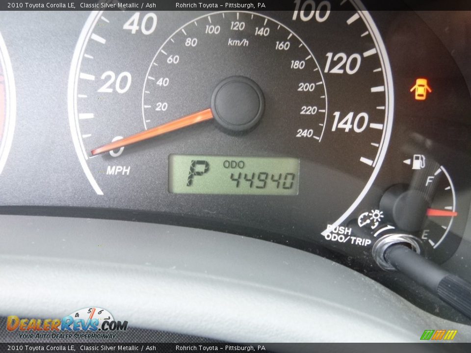 2010 Toyota Corolla LE Classic Silver Metallic / Ash Photo #9