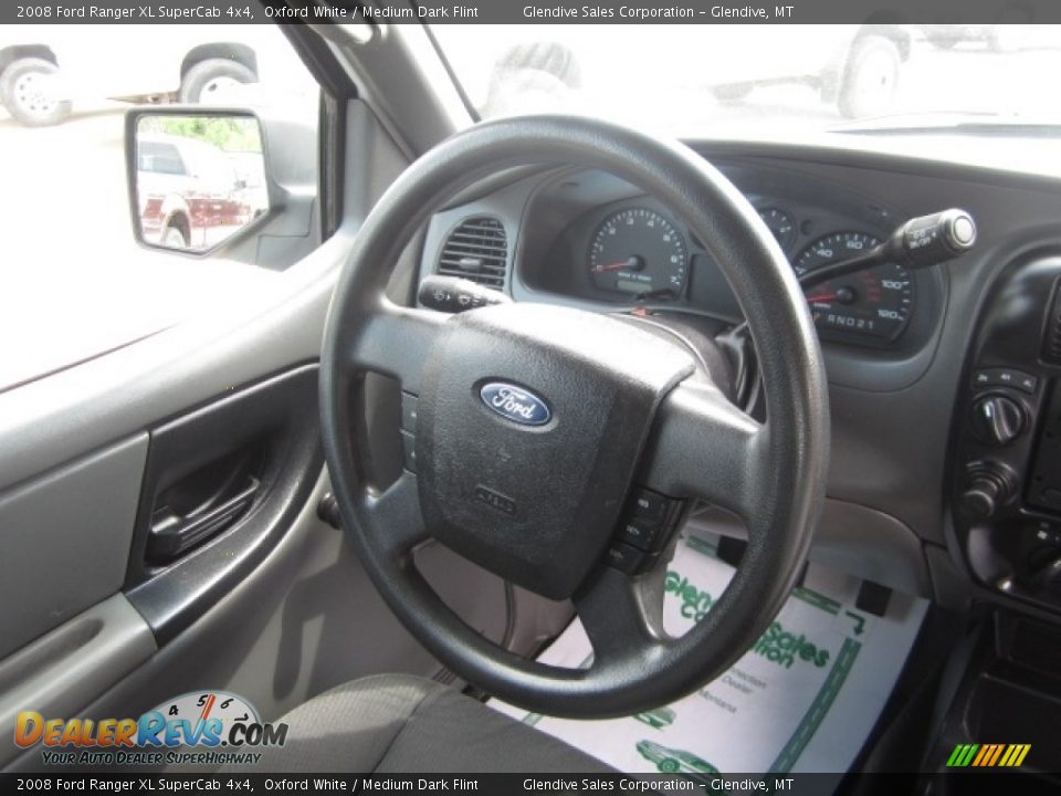 2008 Ford Ranger XL SuperCab 4x4 Oxford White / Medium Dark Flint Photo #19