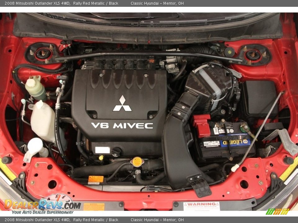 2008 Mitsubishi Outlander XLS 4WD Rally Red Metallic / Black Photo #15
