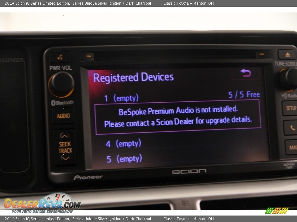 2014 Scion iQ Series Limited Edition Series Unique Silver Ignition / Dark Charcoal Photo #10