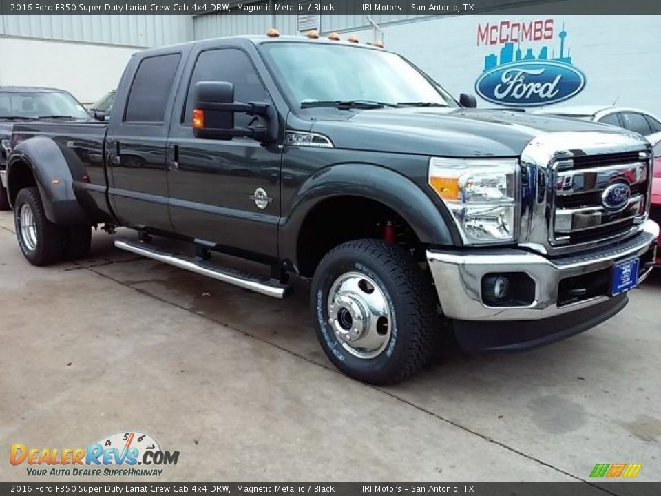 2016 Ford F350 Super Duty Lariat Crew Cab 4x4 DRW Magnetic Metallic / Black Photo #1