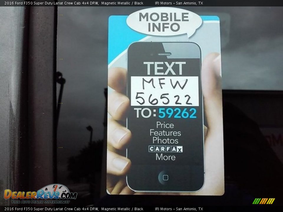 Dealer Info of 2016 Ford F350 Super Duty Lariat Crew Cab 4x4 DRW Photo #2