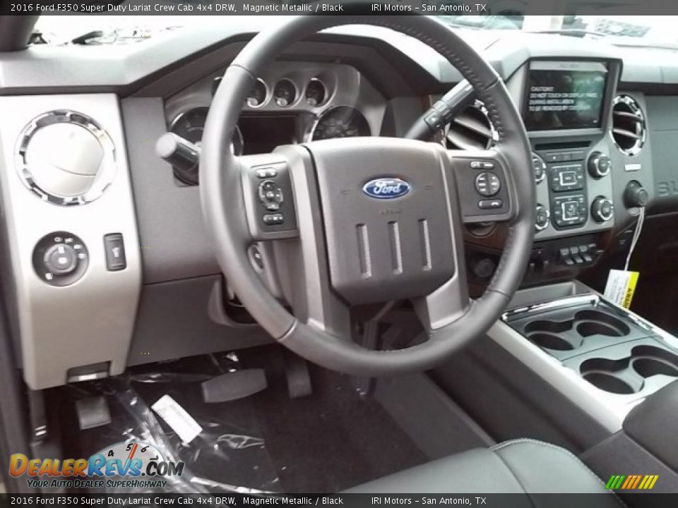 2016 Ford F350 Super Duty Lariat Crew Cab 4x4 DRW Magnetic Metallic / Black Photo #4