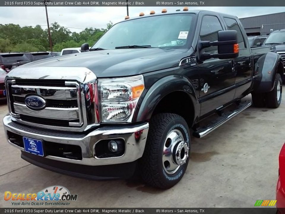 2016 Ford F350 Super Duty Lariat Crew Cab 4x4 DRW Magnetic Metallic / Black Photo #28