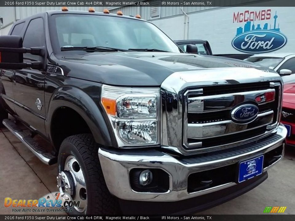 2016 Ford F350 Super Duty Lariat Crew Cab 4x4 DRW Magnetic Metallic / Black Photo #30