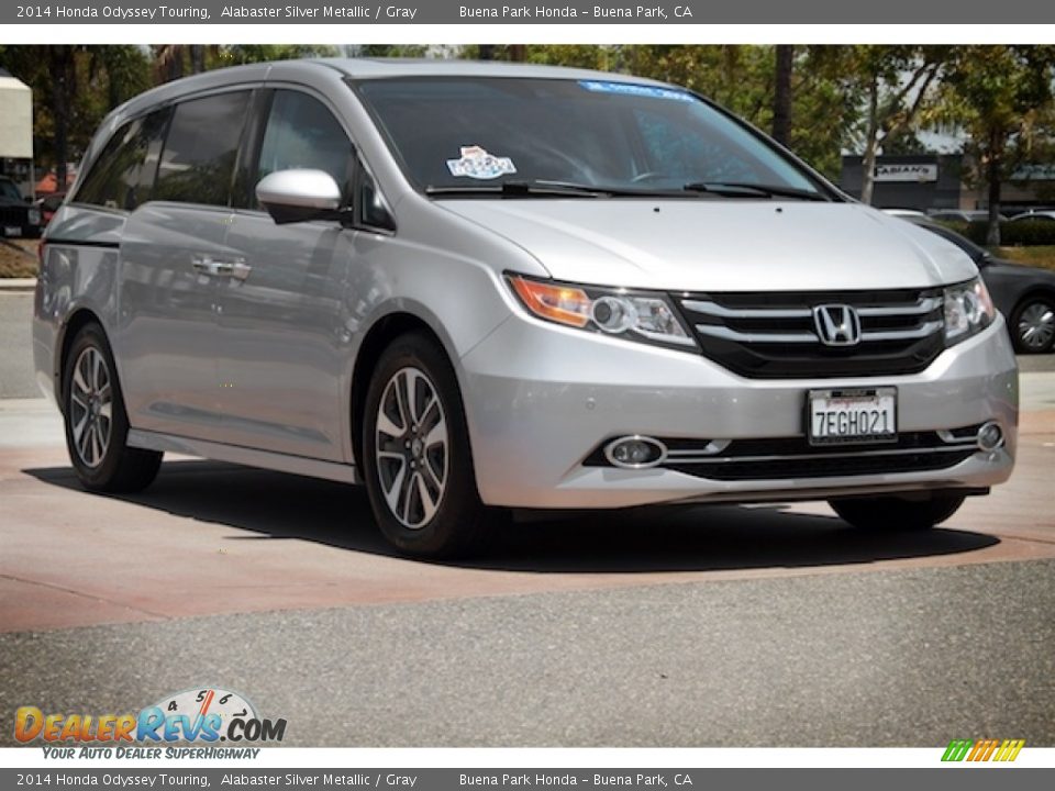2014 Honda Odyssey Touring Alabaster Silver Metallic / Gray Photo #1