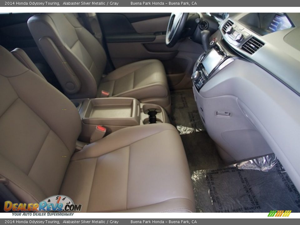 2014 Honda Odyssey Touring Alabaster Silver Metallic / Gray Photo #23