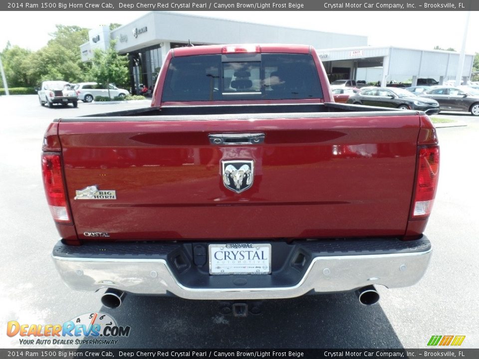 2014 Ram 1500 Big Horn Crew Cab Deep Cherry Red Crystal Pearl / Canyon Brown/Light Frost Beige Photo #7