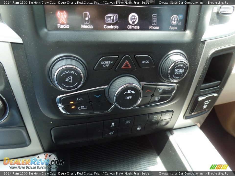 2014 Ram 1500 Big Horn Crew Cab Deep Cherry Red Crystal Pearl / Canyon Brown/Light Frost Beige Photo #20