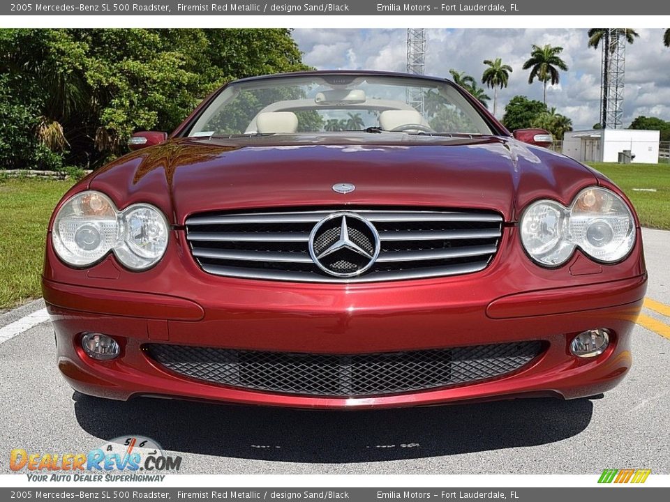 2005 Mercedes-Benz SL 500 Roadster Firemist Red Metallic / designo Sand/Black Photo #15