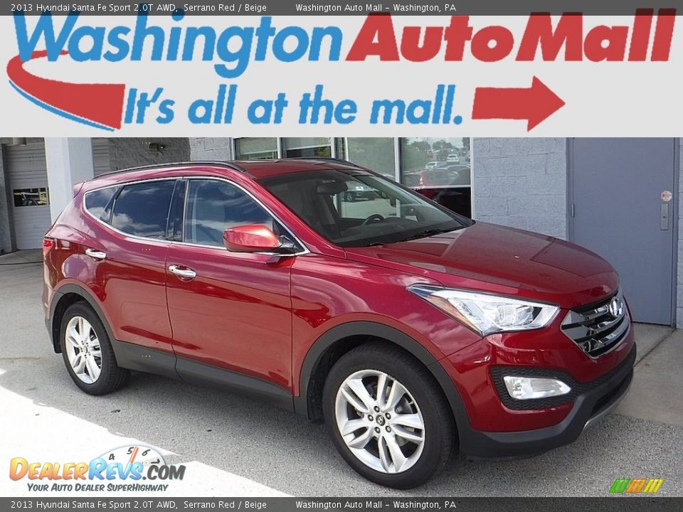 2013 Hyundai Santa Fe Sport 2.0T AWD Serrano Red / Beige Photo #1