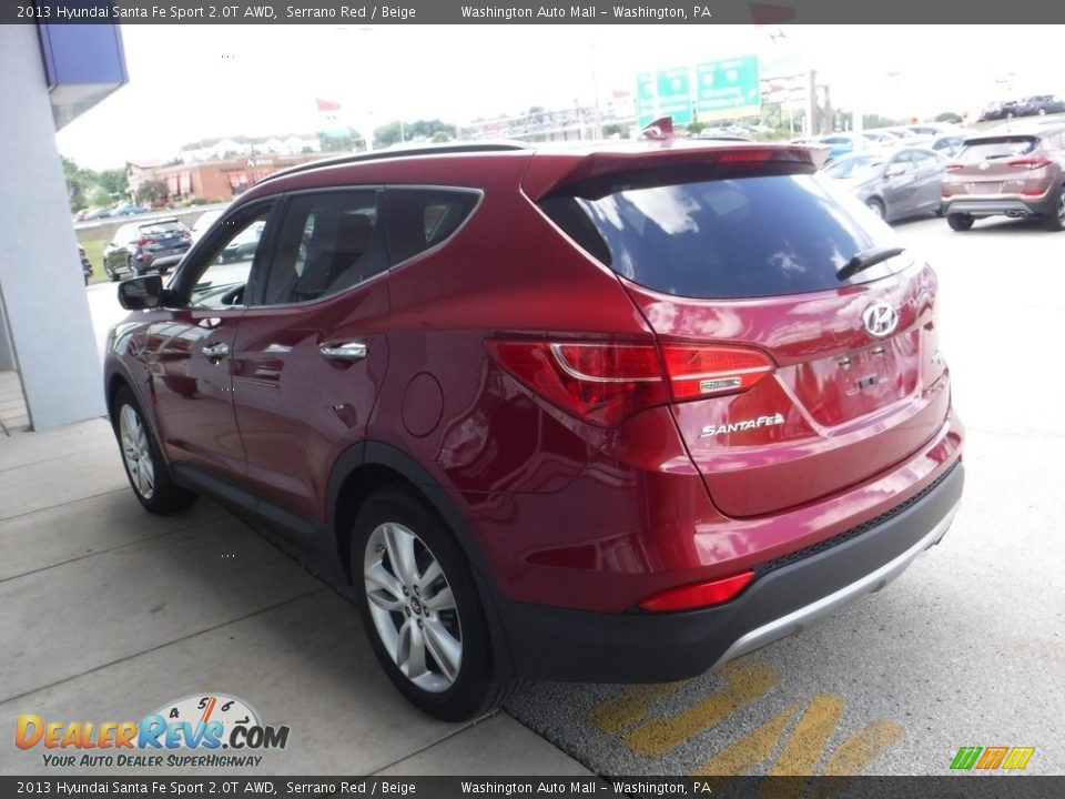 2013 Hyundai Santa Fe Sport 2.0T AWD Serrano Red / Beige Photo #6