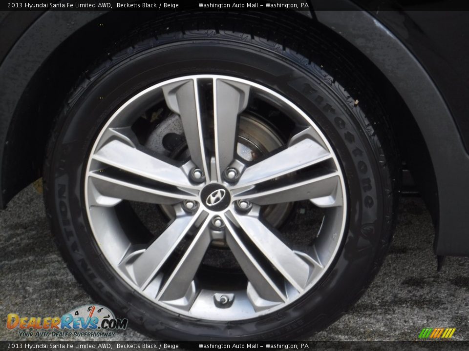 2013 Hyundai Santa Fe Limited AWD Becketts Black / Beige Photo #3