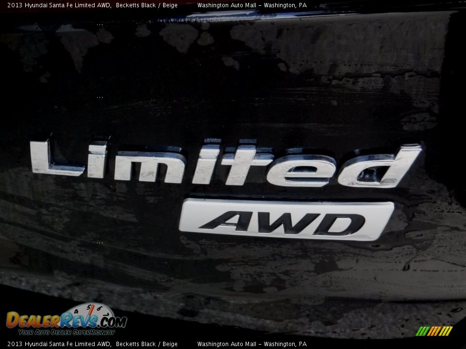 2013 Hyundai Santa Fe Limited AWD Becketts Black / Beige Photo #9