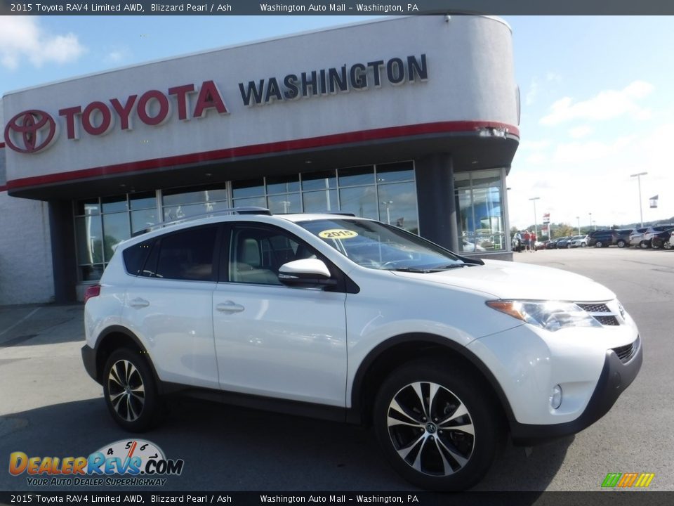 2015 Toyota RAV4 Limited AWD Blizzard Pearl / Ash Photo #2