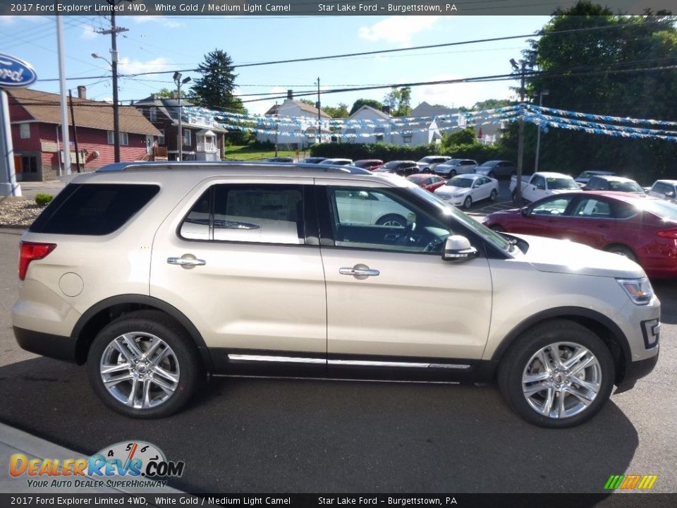 White Gold 2017 Ford Explorer Limited 4WD Photo #4