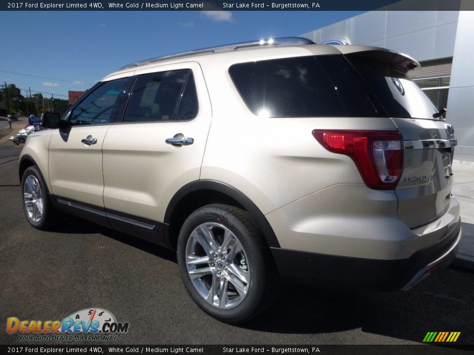 White Gold 2017 Ford Explorer Limited 4WD Photo #7