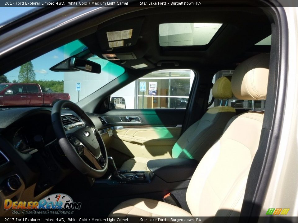 2017 Ford Explorer Limited 4WD White Gold / Medium Light Camel Photo #9