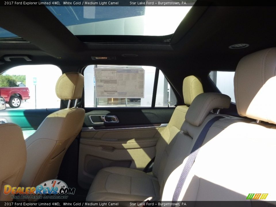 2017 Ford Explorer Limited 4WD White Gold / Medium Light Camel Photo #10