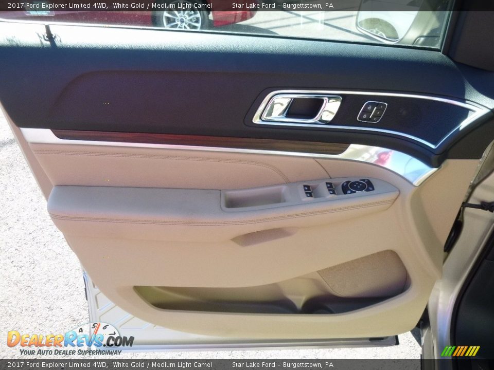 2017 Ford Explorer Limited 4WD White Gold / Medium Light Camel Photo #13