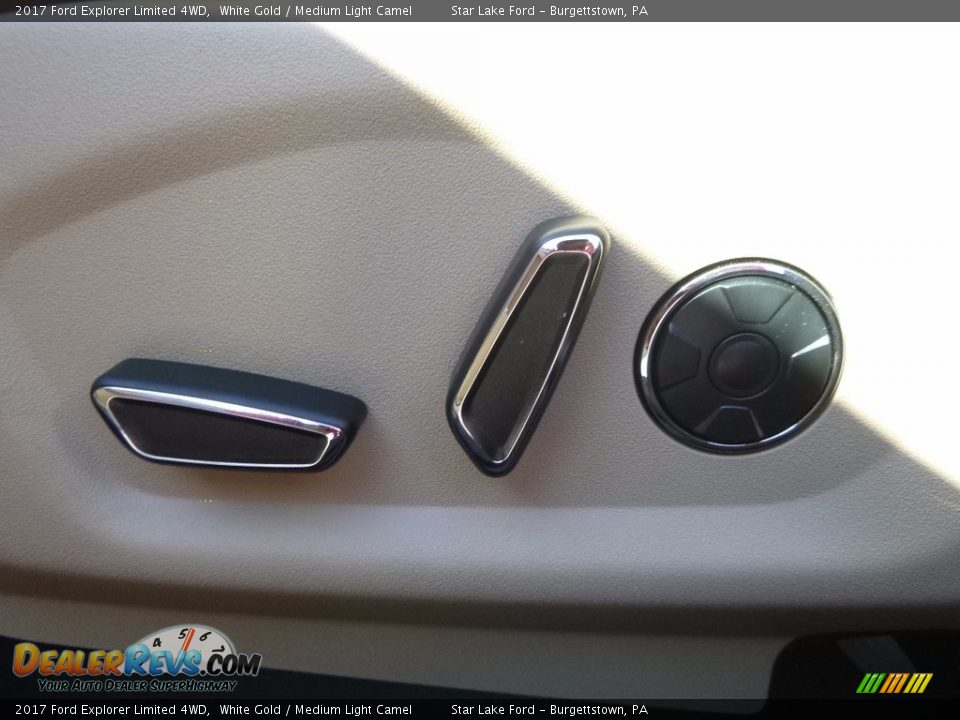 2017 Ford Explorer Limited 4WD White Gold / Medium Light Camel Photo #15