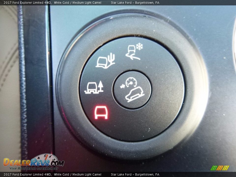 2017 Ford Explorer Limited 4WD White Gold / Medium Light Camel Photo #17