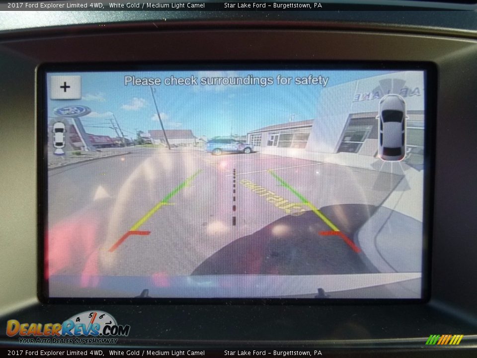 2017 Ford Explorer Limited 4WD White Gold / Medium Light Camel Photo #19