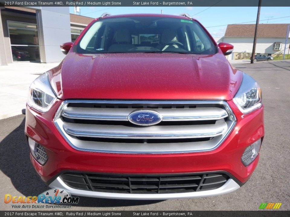 2017 Ford Escape Titanium 4WD Ruby Red / Medium Light Stone Photo #2