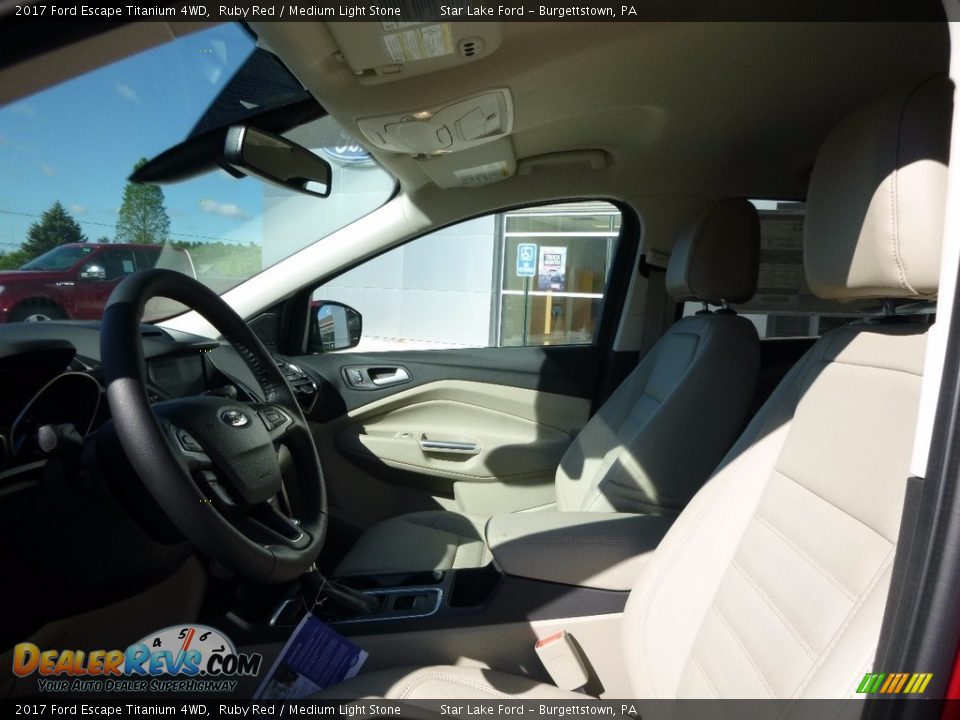 2017 Ford Escape Titanium 4WD Ruby Red / Medium Light Stone Photo #9