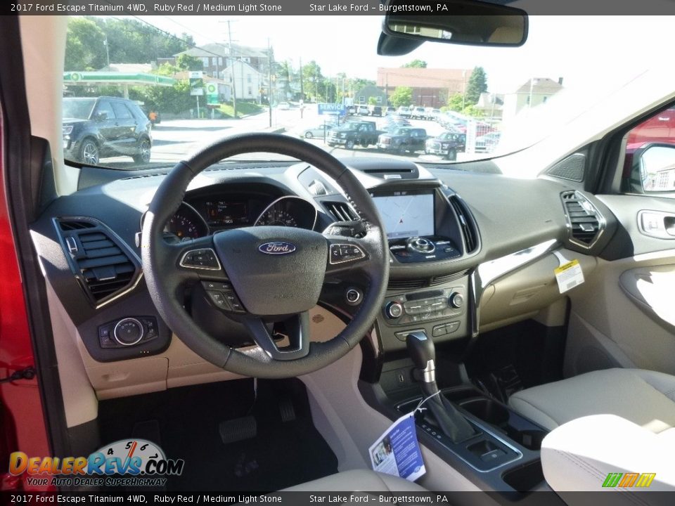 2017 Ford Escape Titanium 4WD Ruby Red / Medium Light Stone Photo #11