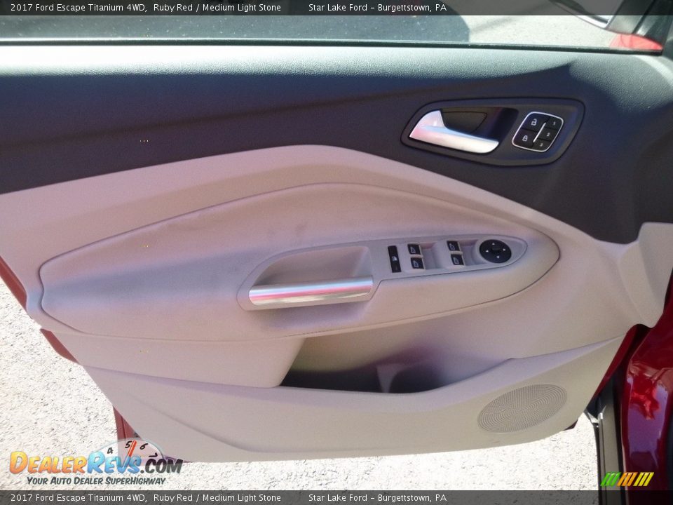 2017 Ford Escape Titanium 4WD Ruby Red / Medium Light Stone Photo #12