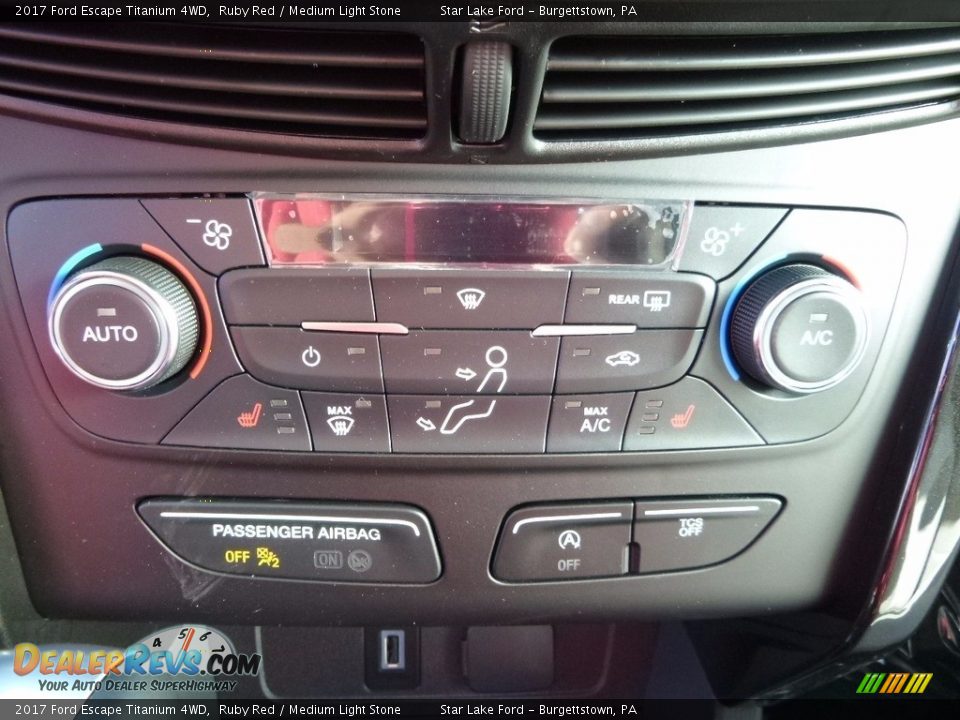 2017 Ford Escape Titanium 4WD Ruby Red / Medium Light Stone Photo #16