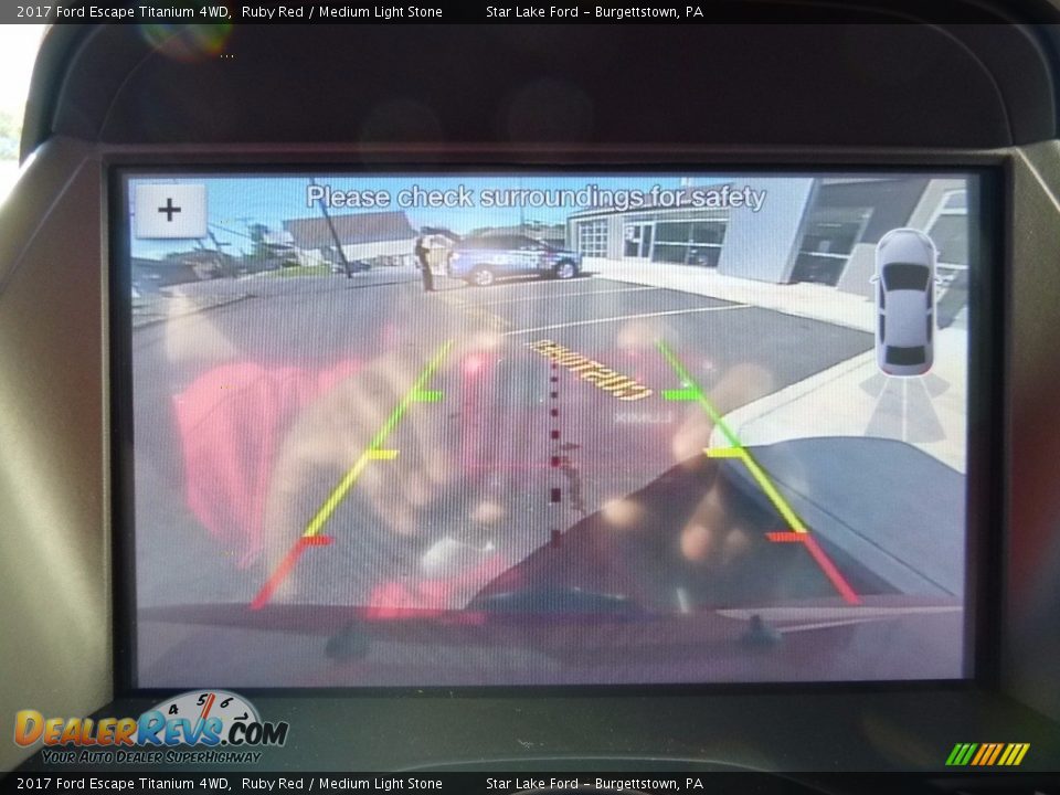 2017 Ford Escape Titanium 4WD Ruby Red / Medium Light Stone Photo #17