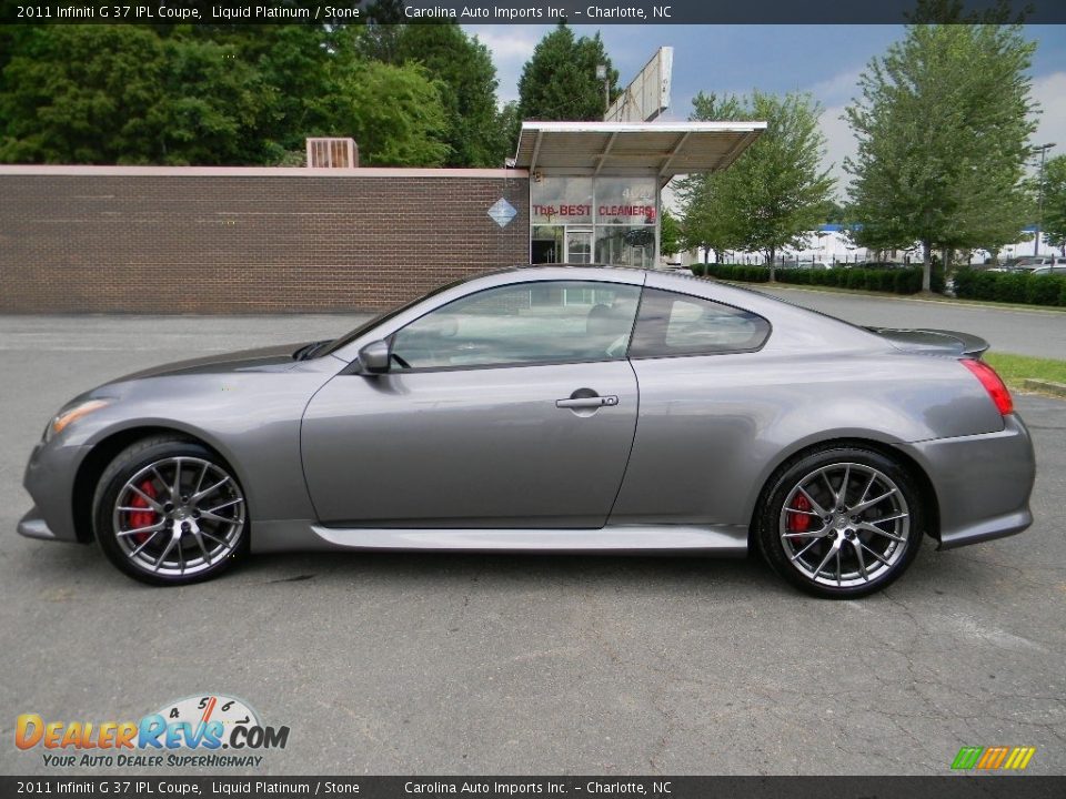2011 Infiniti G 37 IPL Coupe Liquid Platinum / Stone Photo #7