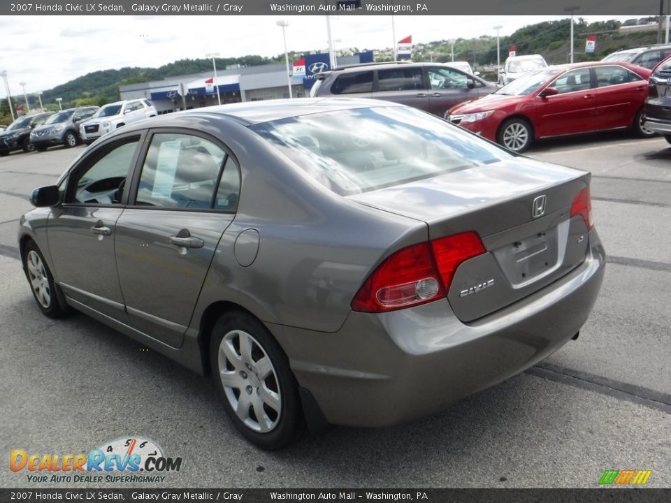 2007 Honda Civic LX Sedan Galaxy Gray Metallic / Gray Photo #7