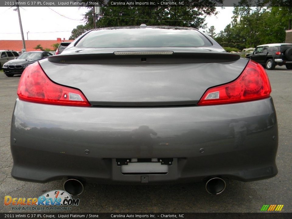 2011 Infiniti G 37 IPL Coupe Liquid Platinum / Stone Photo #9