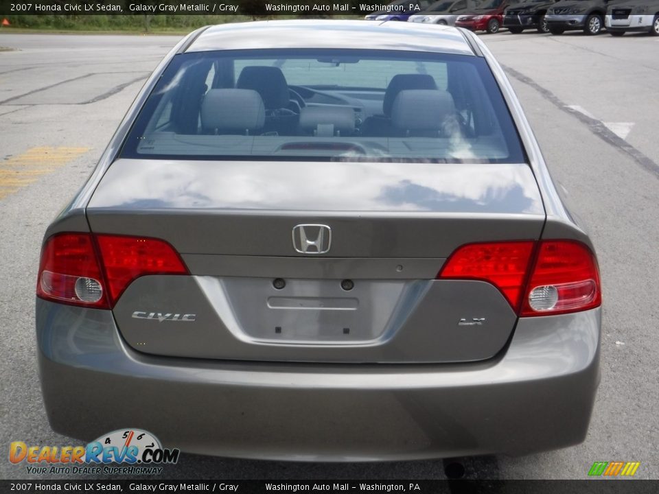 2007 Honda Civic LX Sedan Galaxy Gray Metallic / Gray Photo #8