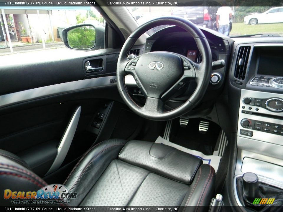 2011 Infiniti G 37 IPL Coupe Liquid Platinum / Stone Photo #12