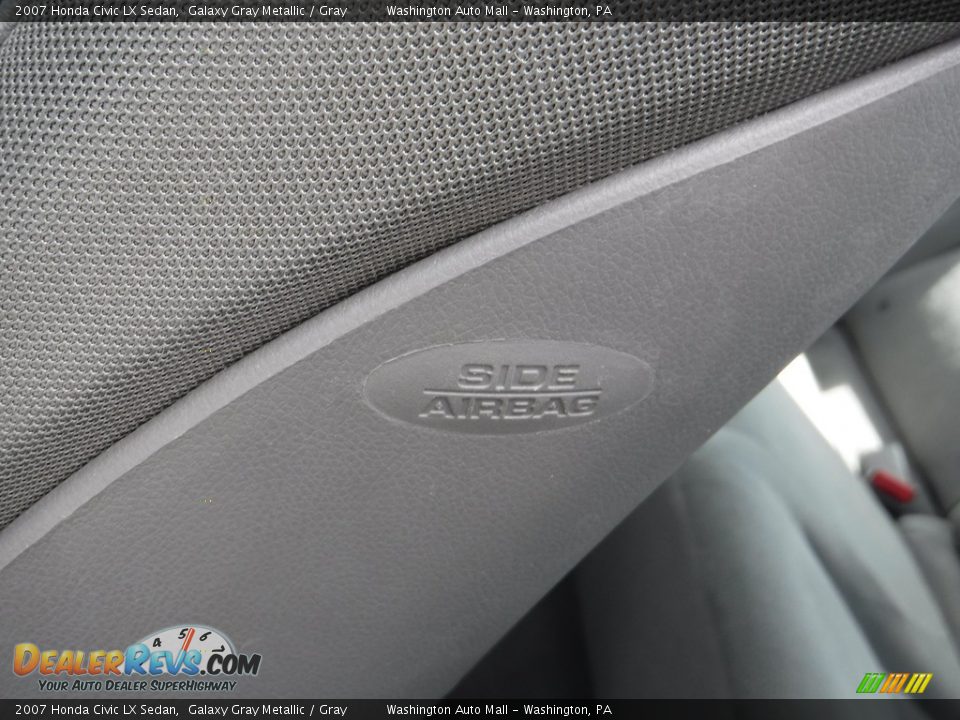 2007 Honda Civic LX Sedan Galaxy Gray Metallic / Gray Photo #12