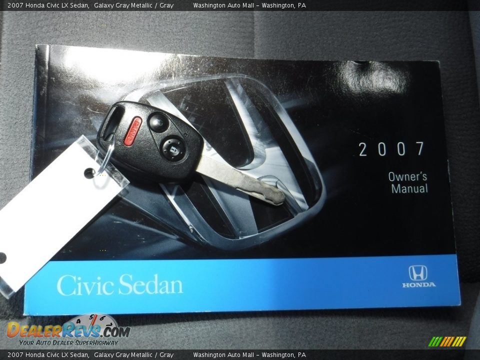 2007 Honda Civic LX Sedan Galaxy Gray Metallic / Gray Photo #19