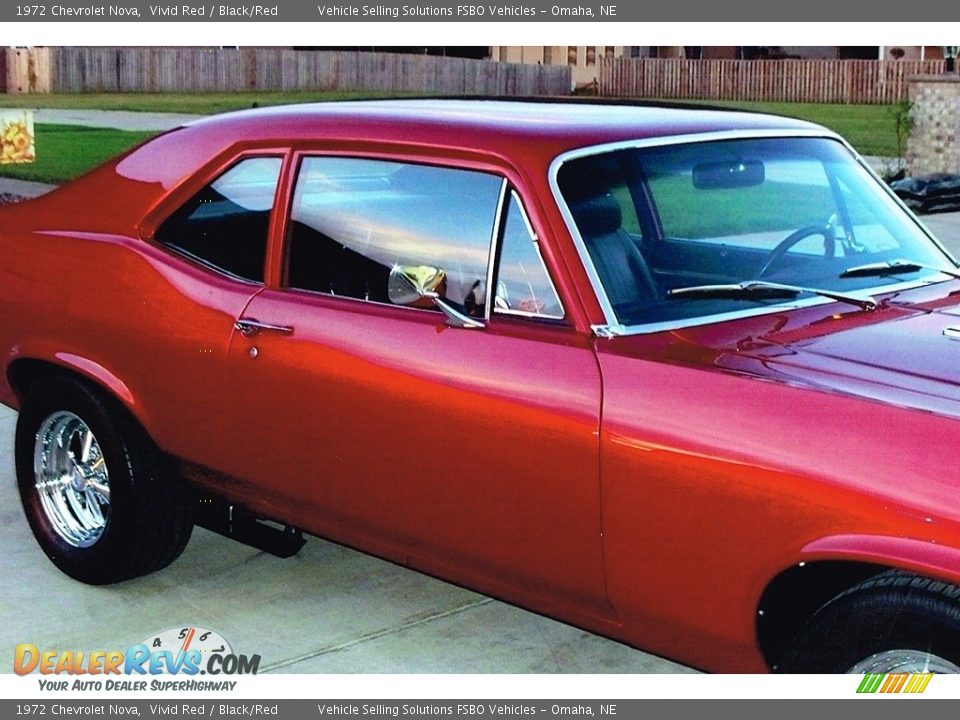 1972 Chevrolet Nova Vivid Red / Black/Red Photo #3