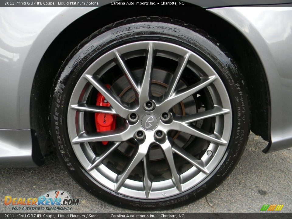2011 Infiniti G 37 IPL Coupe Liquid Platinum / Stone Photo #26
